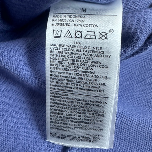 GAP Periwinkle Blue/Purple Button Up Ribbed Knit Cardigan Size Medium - Picture 10 of 11